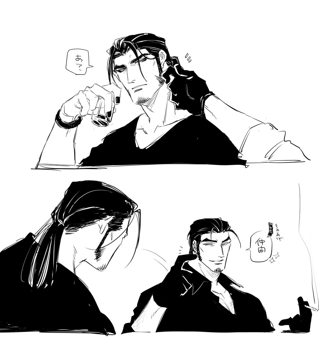 @Ra_bbin_TL ゴトウさんお借りしましたもみあげ髭仲間…🙏 