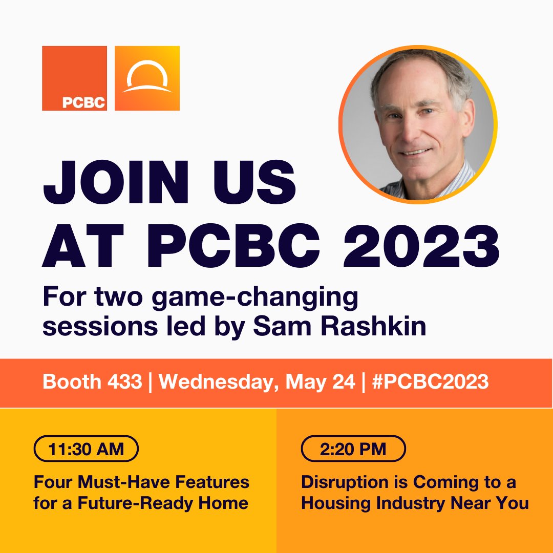 SunnovaEnergy's tweet photo. TODAY: Join us at #PCBC2023 Booth 433 for two game-changing sessions with @SamRashkin. We will raffle off a limited number of FREE copies of his book, "Housing 2.0: A Disruption Survival Guide." 🏘️

Plus, don't miss out on Happy Hour from 3-4 p.m. 👷‍♀️ #BuildWithSunnova. https://t.co/kyWDl0c6QS