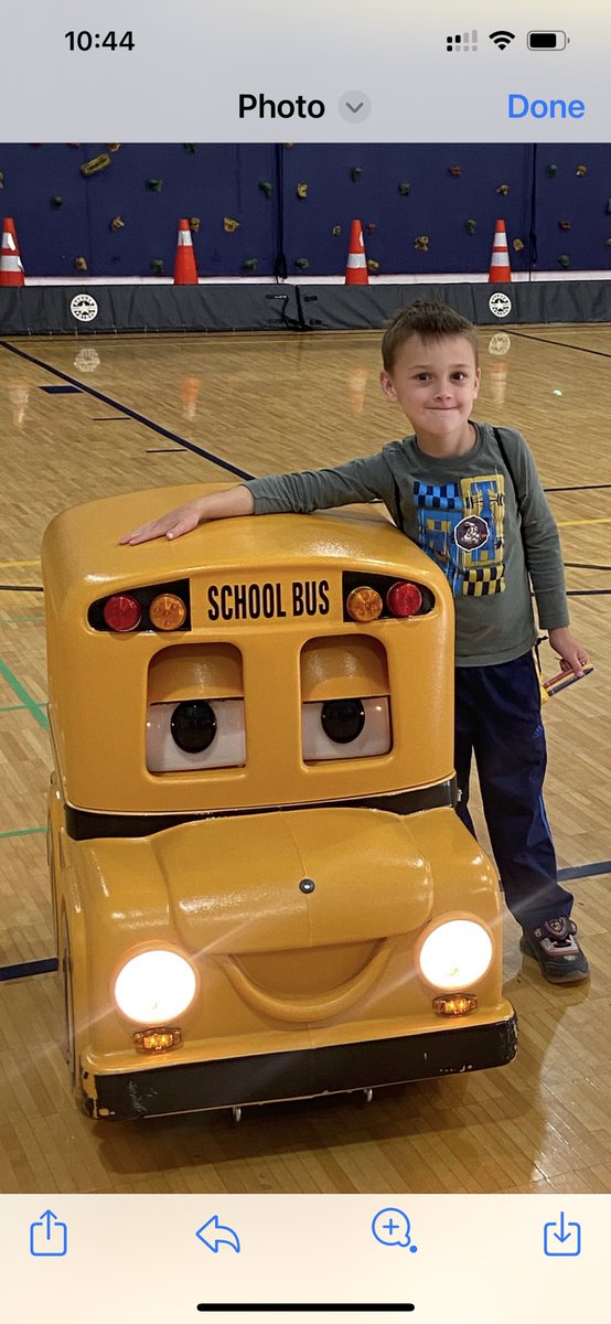 Buster had a great time meeting the class of 2036 at Pleasant Ridge Elementary last night.   #sasbus. Welcome to Saline Area Schools.