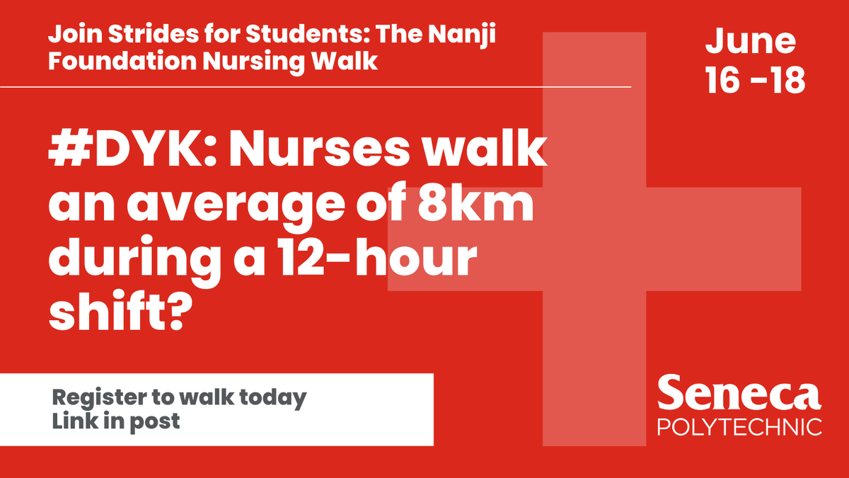 SenecaCampaign's tweet photo. Join here: https://t.co/hZYIXkI03c - Challengers will select a day to complete their eight-kilometre challenge throughout the day to support Seneca nursing students on their academic journey! @SenecaCollege @SenecaAlumni #SenecaProud https://t.co/CvYolS9nZy