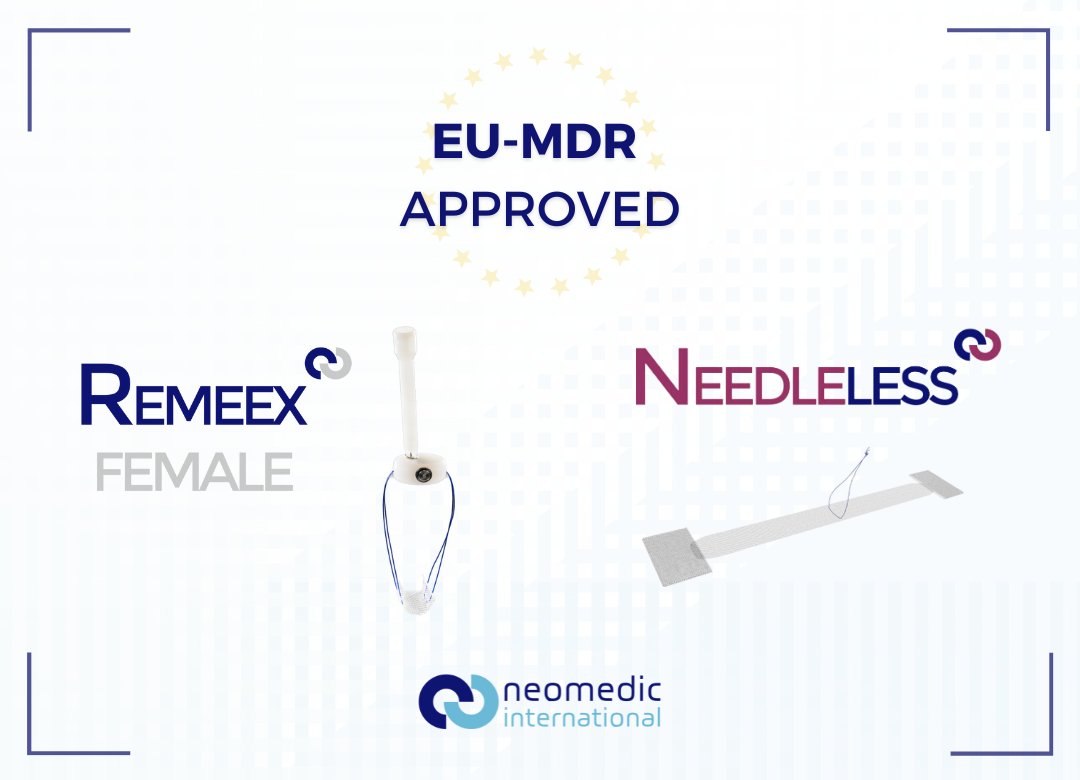NeomedicInt's tweet photo. 🚨🚨First Spanish company to obtain the #MDR quality certification!🚨🚨
MDR: #Quality standard for all medical products in the European Community.
We are proud to share that we have obtained the CE certificate for #Needleless and #RemeexFemale under the new MDR requirements. https://t.co/mta0jKfc3V