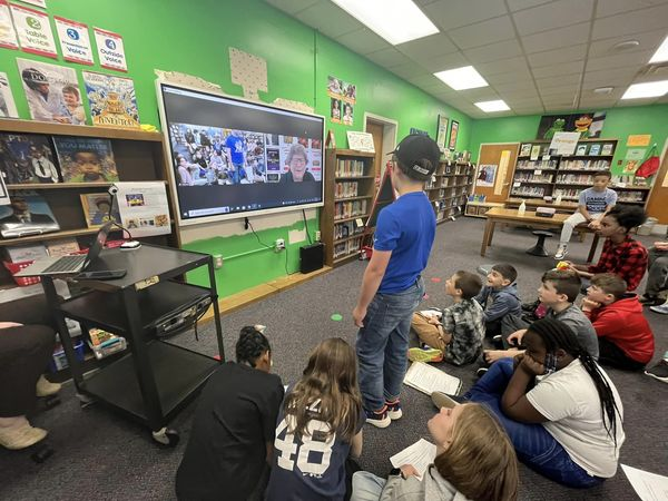 This morning our PRS band talked with Lisa Galvin, the composer of Valiant Shield.  The kids said it was nice getting to ask questions to a famous person!