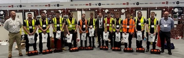 NSI_Approved's tweet photo. It's Day 3 of the @EOTIFSEC competition! 
NSI CEO Richard Fogelman congratulates the apprentice installers who took part today! Well done to all of this year's participants in the National Qualifier for @WorldskillsUK
#IFSEC2023 #Security #Fire https://t.co/TnIqXWvyUl