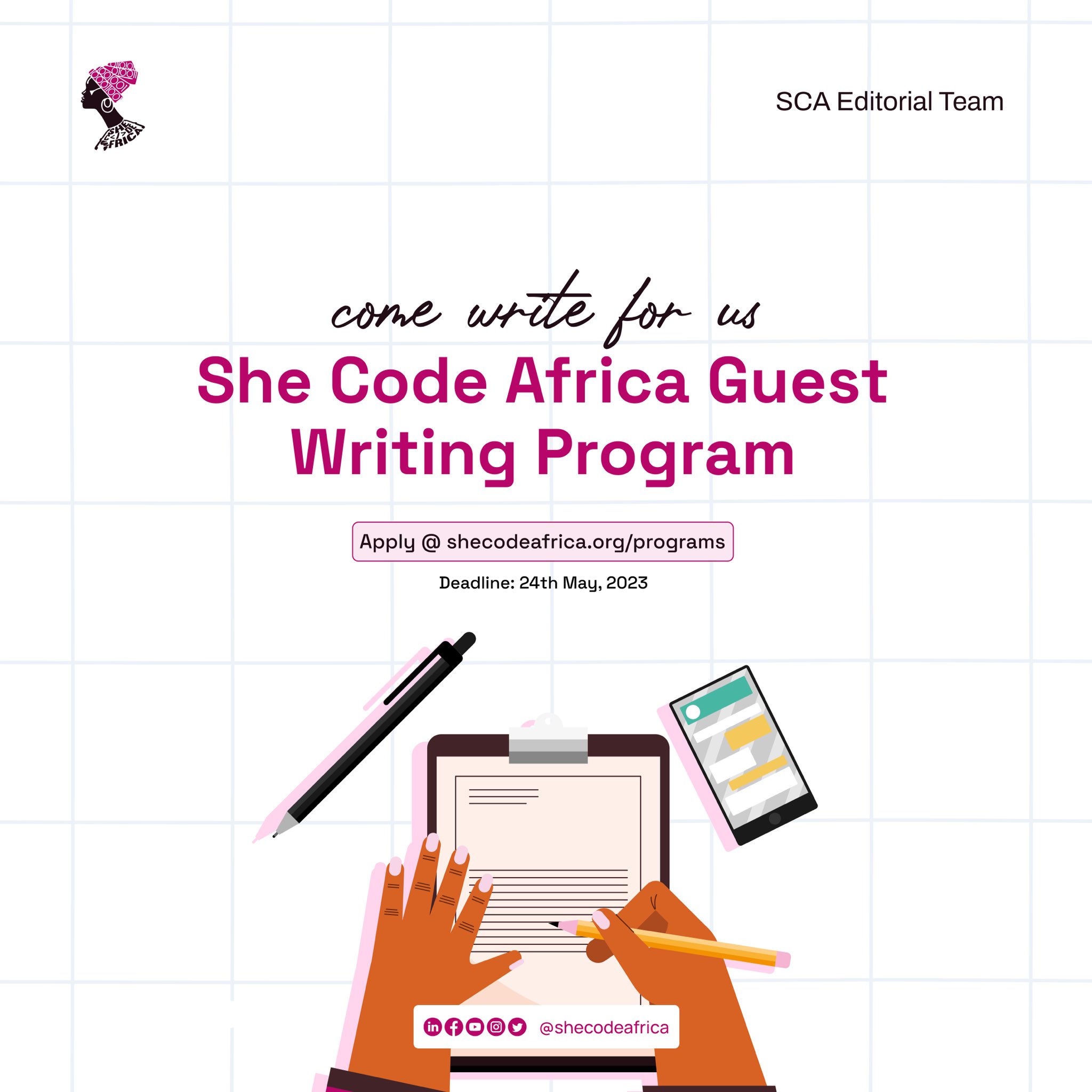 She writes codes