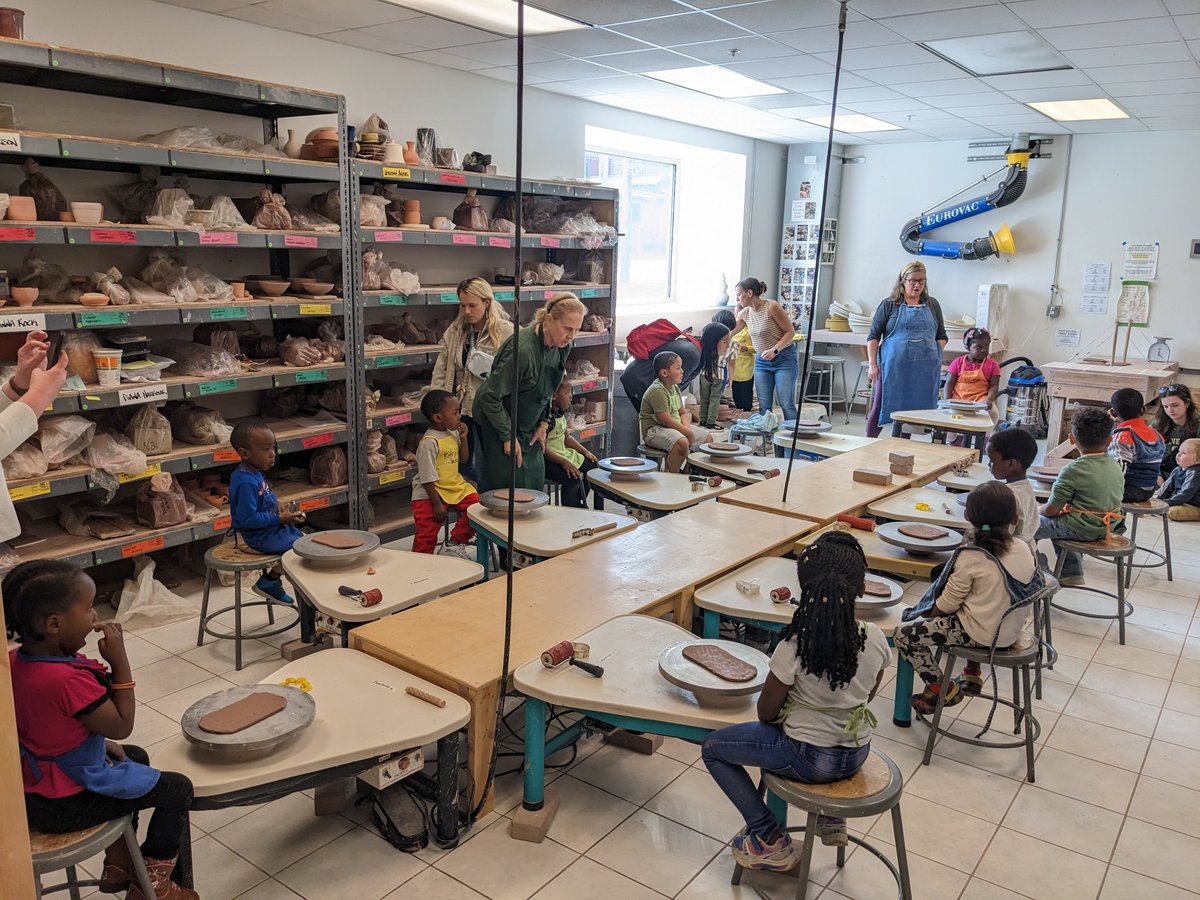 cvheadstart's tweet image. Our Head Start kiddos recently visited BCA Clay Studio and learned all about ceramics 🎨

The kids had a blast! 🌟