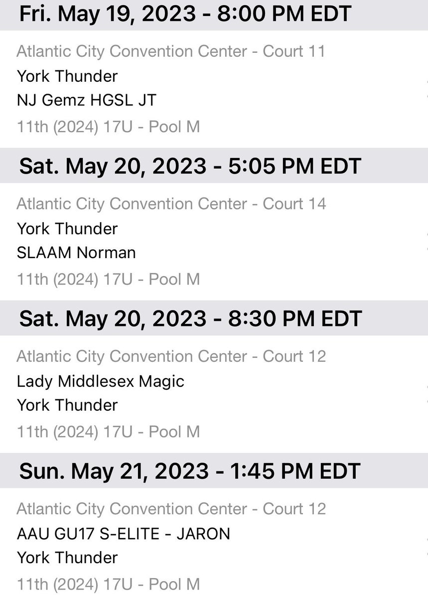 Excited to be playing in Atlantic City this weekend with <a href="/YorkThunder2024/">York Thunder AAU - 2024</a>