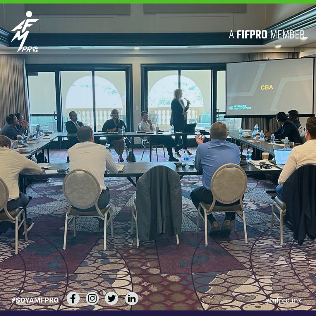 AMFproMX's tweet photo. #BoletínDePrensa Celebran Asamblea General de #FIFPROCNA en Las Vegas; destaca Álvaro Ortiz oportunidades de crecimiento en el marco del #Mundial2026
🔗 https://t.co/eaI5QRQ75l https://t.co/ujQzQoHp1v