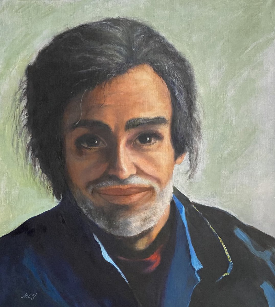Portrait of old friend the Serbian artist Rados Dedic. RIP. 1946-1994.  #oilportrait #oilonlinen #portraitpainting #artistontwitter