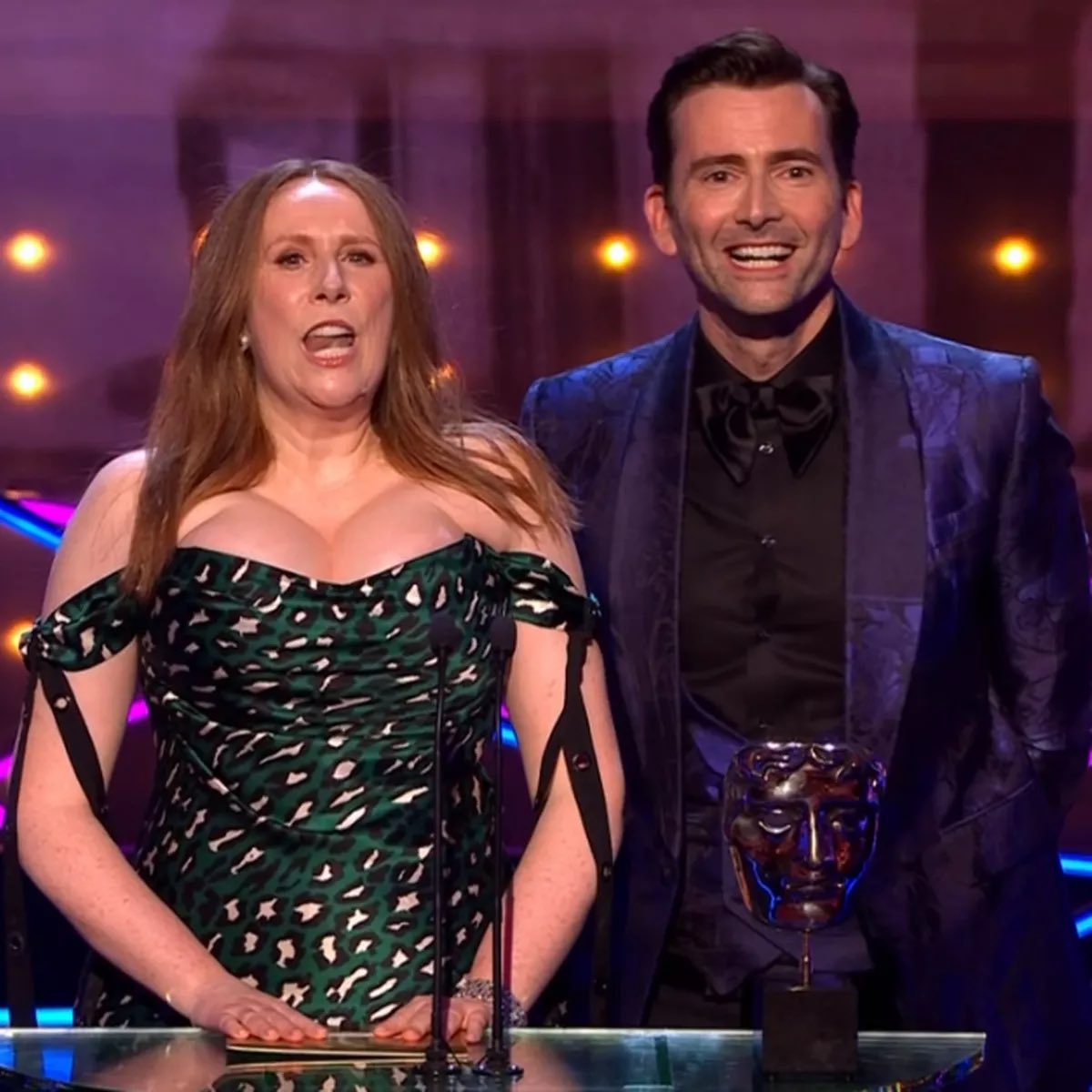 Catherine Tate at the BAFTAs with tiddies hiked clear to her clavicle is the only thing I care about