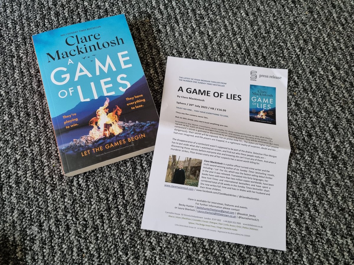 Squealed when I opened this today!

Huge thanks to @BooksSphere for my surprise proof of #AGameofLies by the fantastic @claremackint0sh 

Can't wait to read this!

Out 20th July

#booktwt #bookbloggers #bookmail #BookTwitter