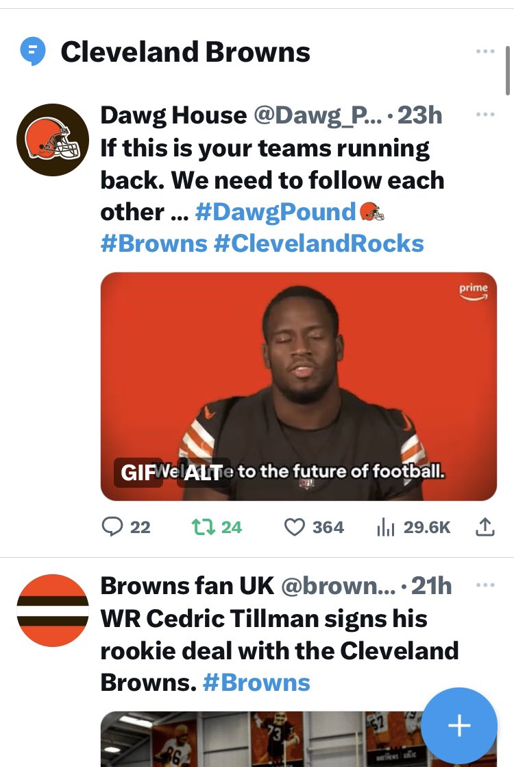 Made it to the #ClevelandBrowns section of twitter 🤣🤣.