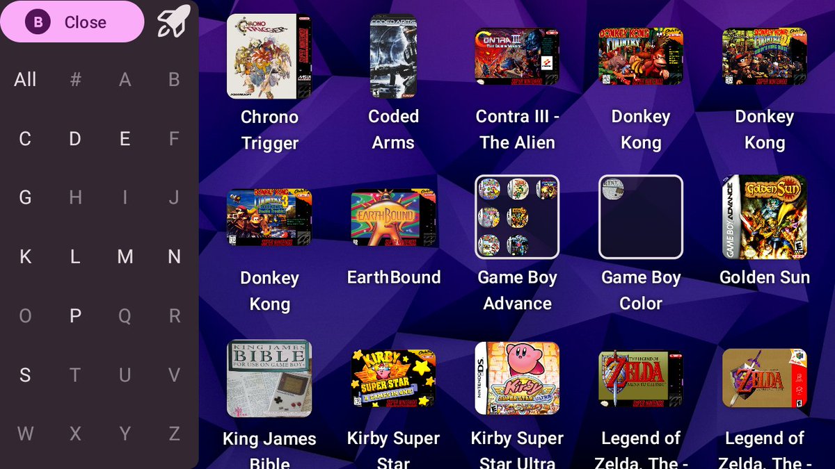 LikeEich's tweet image. Here are what ROMs look like in #ConsoleLauncher!

📂 Platforms act similar to folders (and use the same settings like changing them to lists or grids)

🕹️ ROMs can be shown in the app drawer or added to the home screen individually.

🎨 Box art aspect ratios are kept.