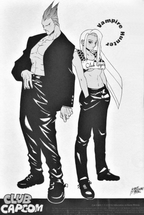 casual morrigan and demitri outfits by manga artist mine yoshizaki