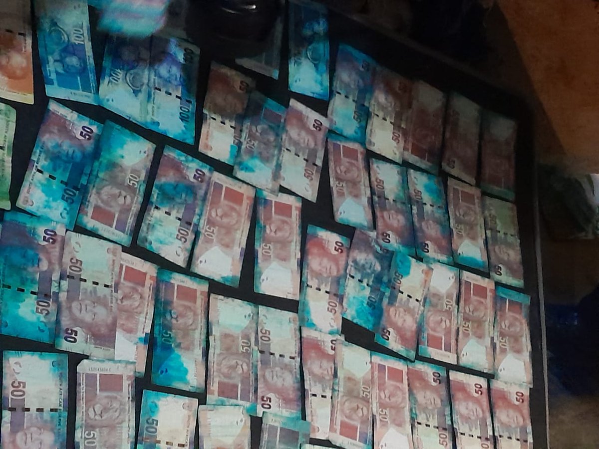 Veetra__'s tweet photo. Nine suspects have been identified as Lesotho Nationals and they were found to be in the country illegally. The other suspect is a South African. The suspects are facing charges of armed robbery, ATM bombing, possession of dye-stained money, possession of unlicensed firearms and ammunition, possession of explosives and contravention of the immigration Act and they will appear before respective Magistrate's Courts in due course.

A Task team assembled to trace and arrest suspects responsible for incidents of ATM bombings across Limpopo province made a major breakthrough in apprehending ten suspects aged between 24 and 30 during multidisciplinary

"Operation Take down" that commenced on Monday 15 May 2023 in Gauteng province. During this operation items including vehicles, firearms and explosives were seized.

Following a string of business robberies committed specifically in the Capricorn, Sekhukhune and Mopani districts where a group of heavily armed suspects attacked filling stations and explosives were donated to access cash from drop-in-safes and ATMs, the Provincial Commissioner of Limpopo Lieutenant General Thembi Hadebe activated a Task team comprised of highly skilled investigators to hunt down the perpetrators, hence the major breakthrough.

The multi-disciplinary police team composed of Limpopo Provincial Tracking team, Murder and Robbery Unit, Organised Crime Unit, Flying Squad joined by Gauteng LCRC with assistance from the Private Security and Investigation Company.

The suspects were positively linked with 10 cases, the latest being an ATM bombing that took place at Ga-Mashashane outside Polokwane on Tuesday 16 May 2023 that resulted in a shootout with the security guards.

The suspects were cornered at Soweto, Randfontein, Mabopane, Orange Farm and they were found in possession of dye-stained bank notes, some explosives, 3 firearms and 18 live ammunition. Police also confiscated two motor vehicles.

The team is working tirelessly to effect more arrests and there is a possibility that the suspects might be linked to more cases.

The Provincial Commissioner of Limpopo Lieutenant General Thembi Hadebe is highly impressed with the diligent work of this team of members which resulted in the major breakthrough.