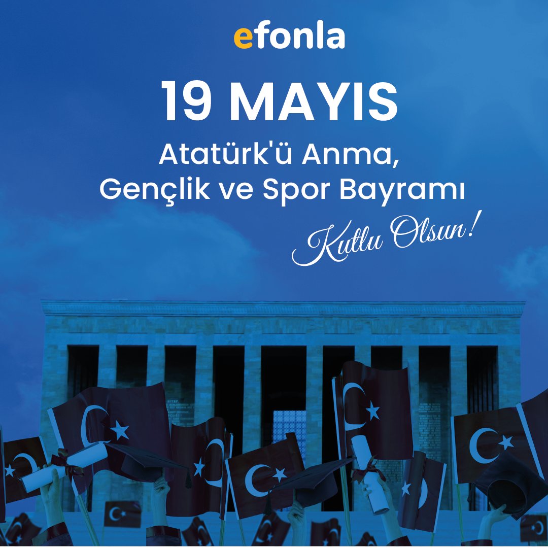efonla's tweet photo. "Gençler! Vatanın bütün ümidi ve geleceği size, genç kuşakların anlayış ve enerjisine bağlanmıştır."

Mustafa Kemal Atatürk

19 Mayıs Atatürk’ü Anma Gençlik ve Spor Bayramımız kutlu olsun!
🇹🇷

#efonla #19Mayıs https://t.co/D4LWu2kjuj