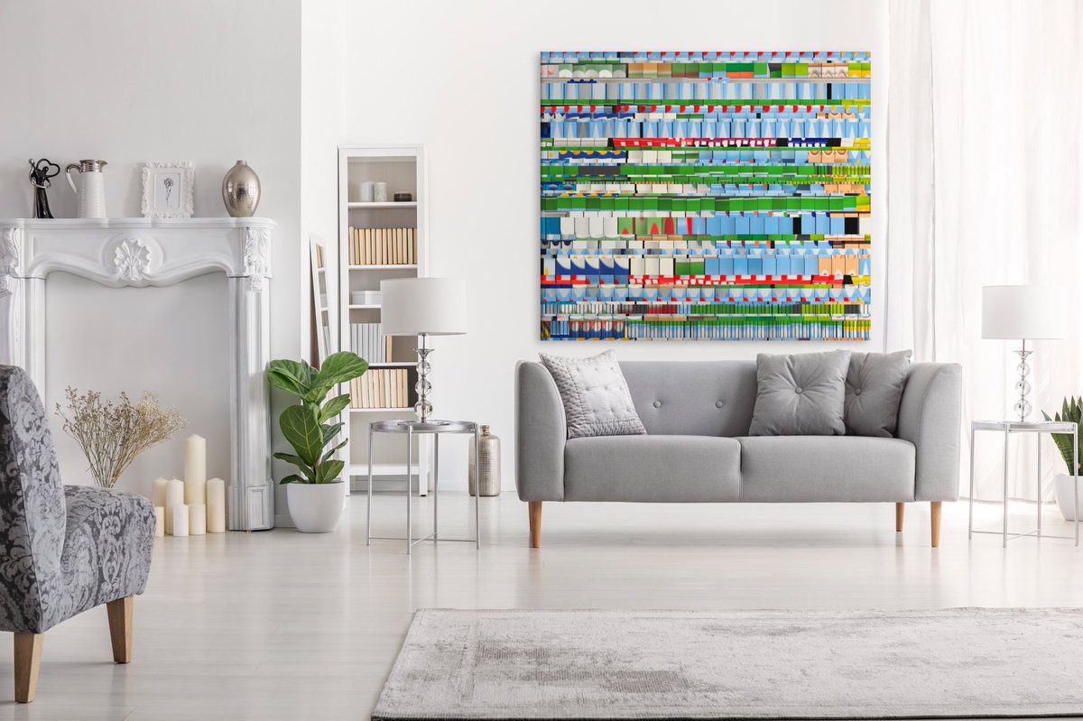 Milk packaging pattern on 
shelf at supermarket. 

Acrylic on canvas/digital artwork.

#patterndesign #shelves #süpermarket #supermarketart #supermarketartfair 
#milanodesignweek #retaildesignagency #patternart #patternartwork #dusseldorf #interiordecorating #interiordesign