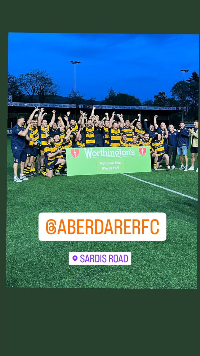 Promotion to Division 1 ,  Welsh cup Division 2 runners up , Silver Ball quarter final , Mid district bowl winners. 
31 games 4 losses. What a group of players ⬆️🐍 @Aberdare_RFC