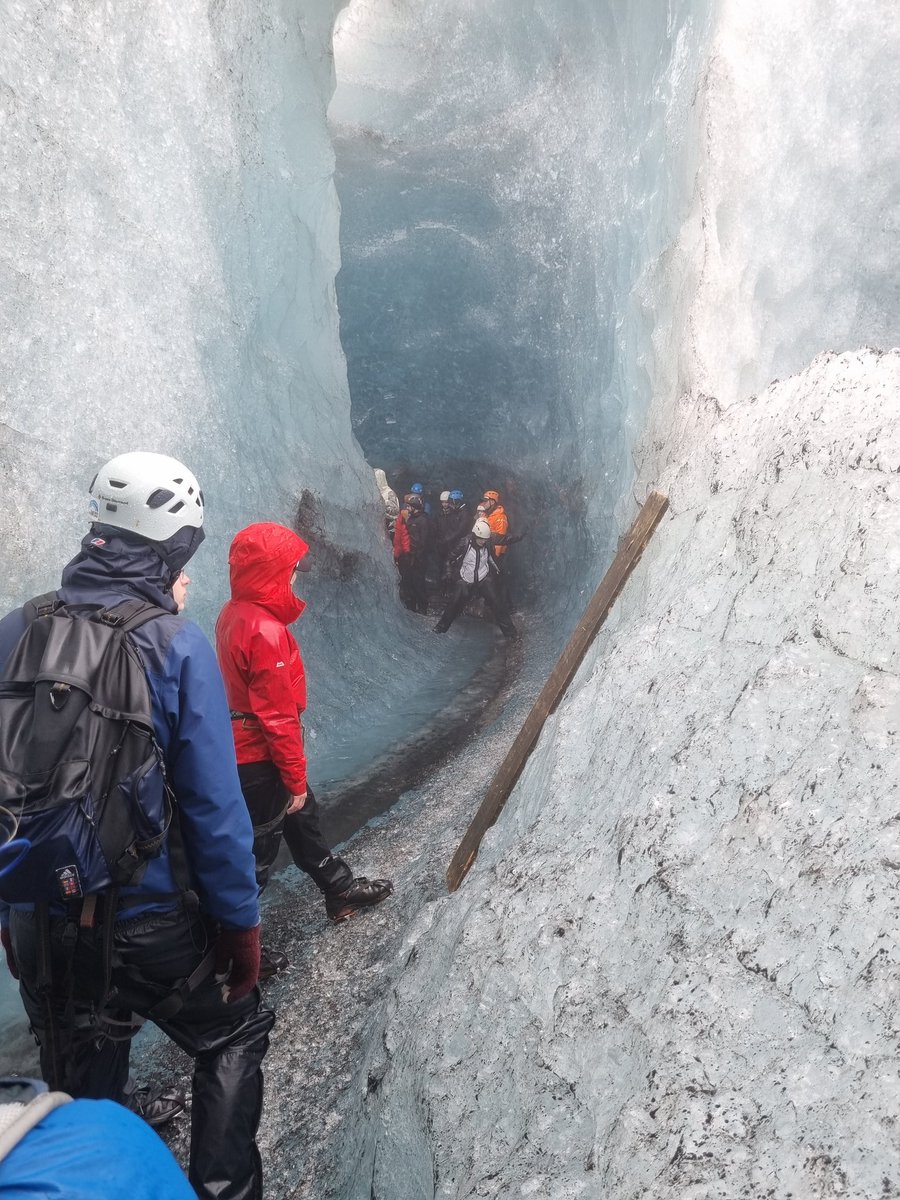 Amazing (if wet) day exploring Breiðamerkurjökull and thinking about how water interacts with ice.