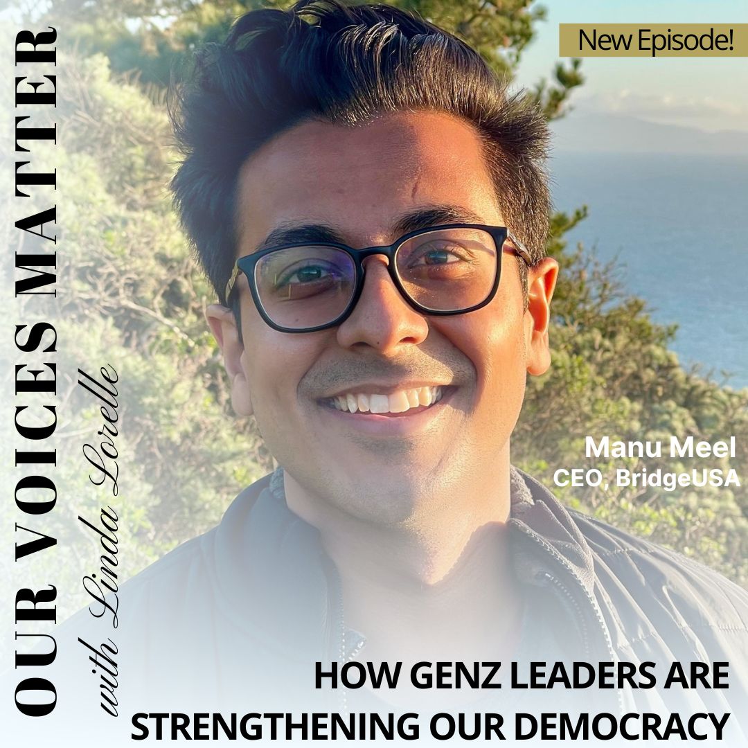 OurVoicesPOD's tweet photo. Check out this new episode of Our Voices Matter as @BridgeUSA_ 's @ManuMeel_ shares perspective and insight on the student movement bringing our country together. Manu offers hope. I don't know about you, but I sure need some of that.  #betterfutures #hope https://t.co/JG4DxdytKd https://t.co/aiYfq3Bh7w