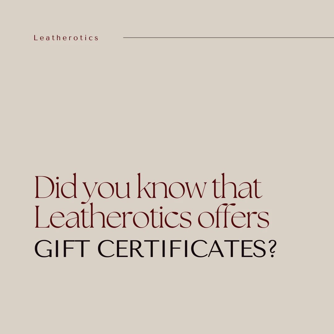 Looking for the perfect gift for that special someone, but not sure what to get them? Consider getting them a #giftcertificate from Leatherotics. 🖤

leatherotics.co.uk/giftcertificat…