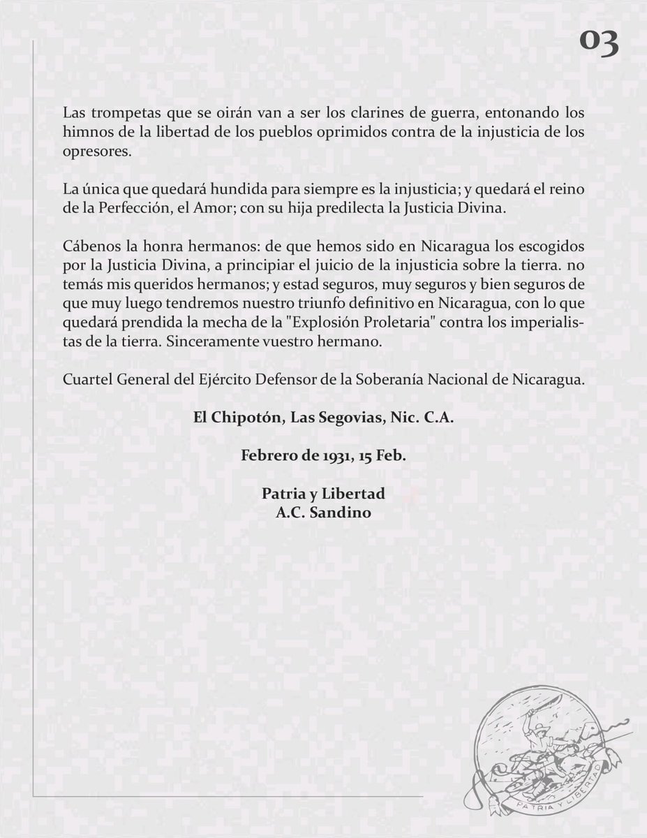 Manifiesto Luz y Verdad: La profunda cosmovisión espiritual y mística de justicia de Sandino
#SandinoLuzYVerdad  #SandinoVive