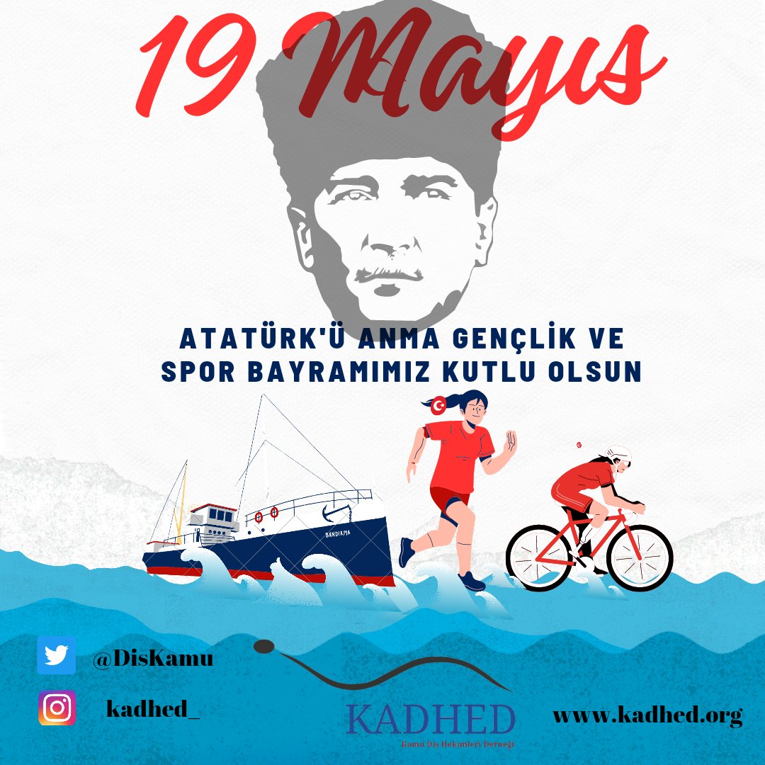 Başta Mustafa Kemal Atatürk ve tüm silah arkadaşlarını saygı, sevgi ve özlem ile anıyoruz. 19 Mayıs Atatürk'ü Anma, Gençlik ve Spor Bayramımız kutlu olsun...