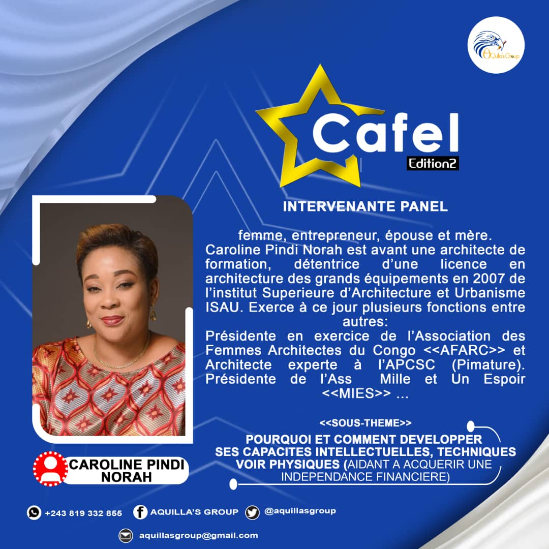 Aquillasgroup's tweet photo. Madame Caroline est l'une des intervenantes du #CAFEL2023 découvrez son profil et son parcours très enrichissant.
@Aquillasgroup #CAFEL2023 #intervenantes https://t.co/CnWy7Le0wm