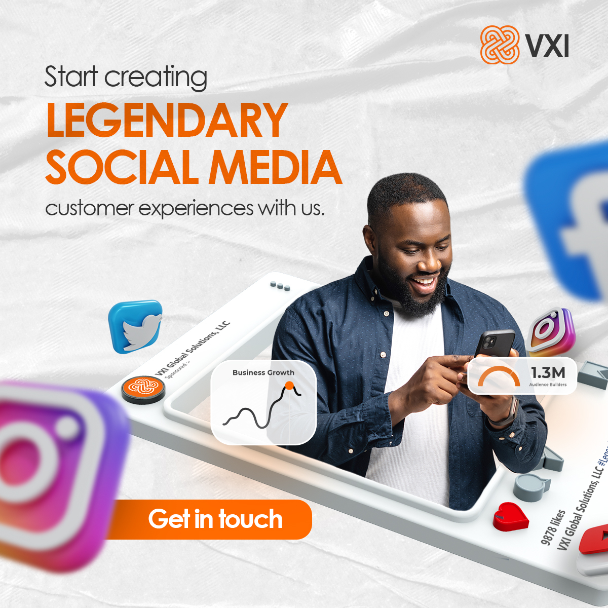 vxiglobal's tweet photo. Don’t simply do social. Do social the right way. Do social media #customerservice the way every brand should. Learn how VXI can help you create legendary #socialmedia experiences: https://t.co/Q9EIAnjq9R.
#legendarysocial #CX #marketing #VXI #VXIGlobalSolutions https://t.co/w258pL3LUc
