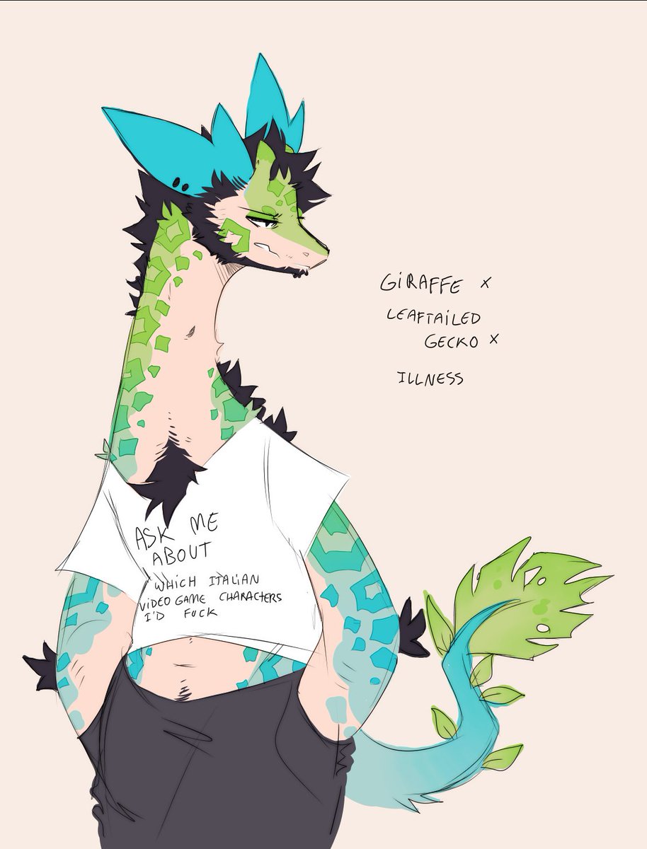 fused my sona wioth one of my old giraffe oc