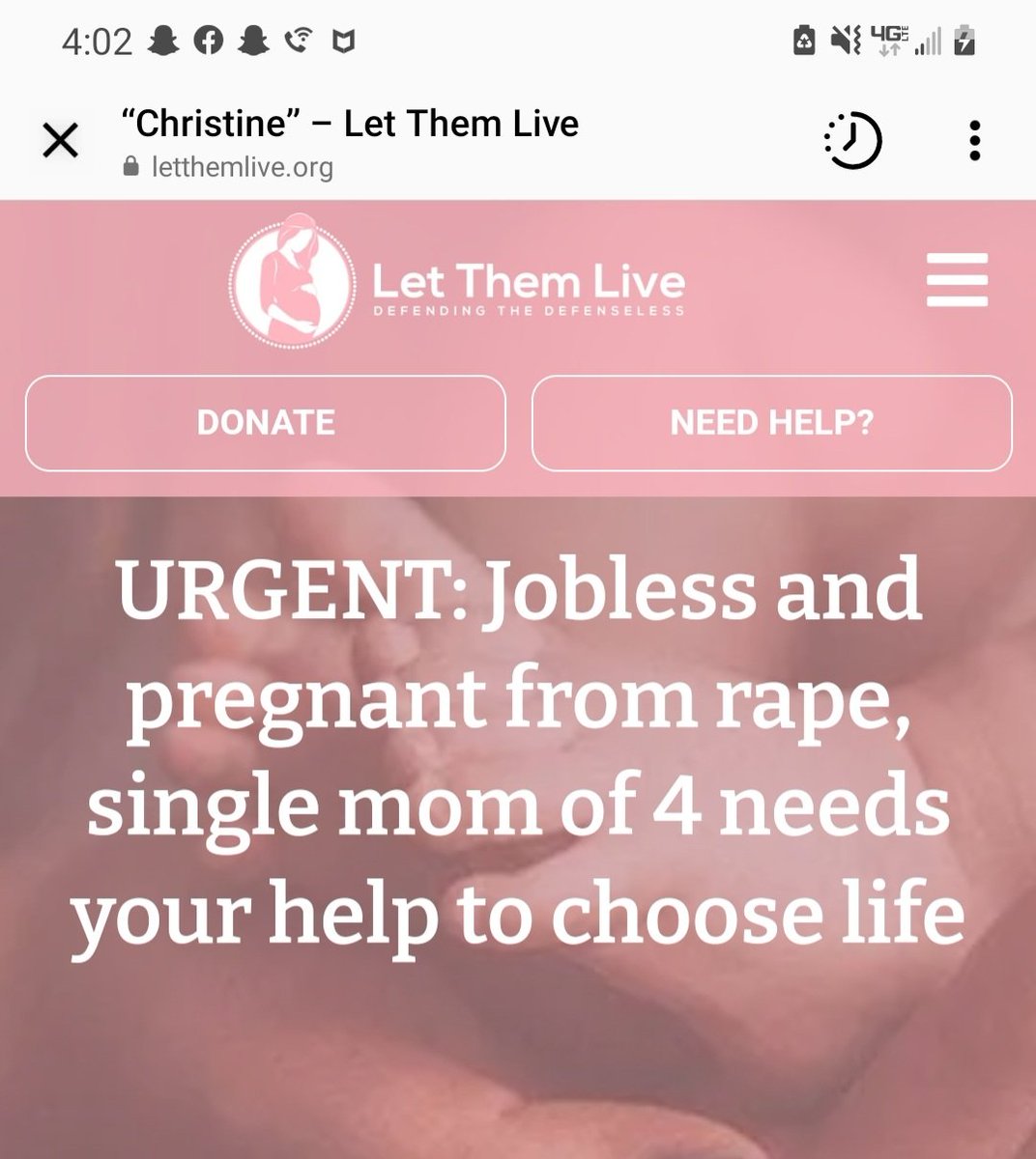 To donate to Christine, please go to letthemlive.org 🙏🙏  #prolife #letthemlive #supportmoms #baby #pregnancy #unplannedpregnancy #pregnancycare #crisispregnancy #christian #faith