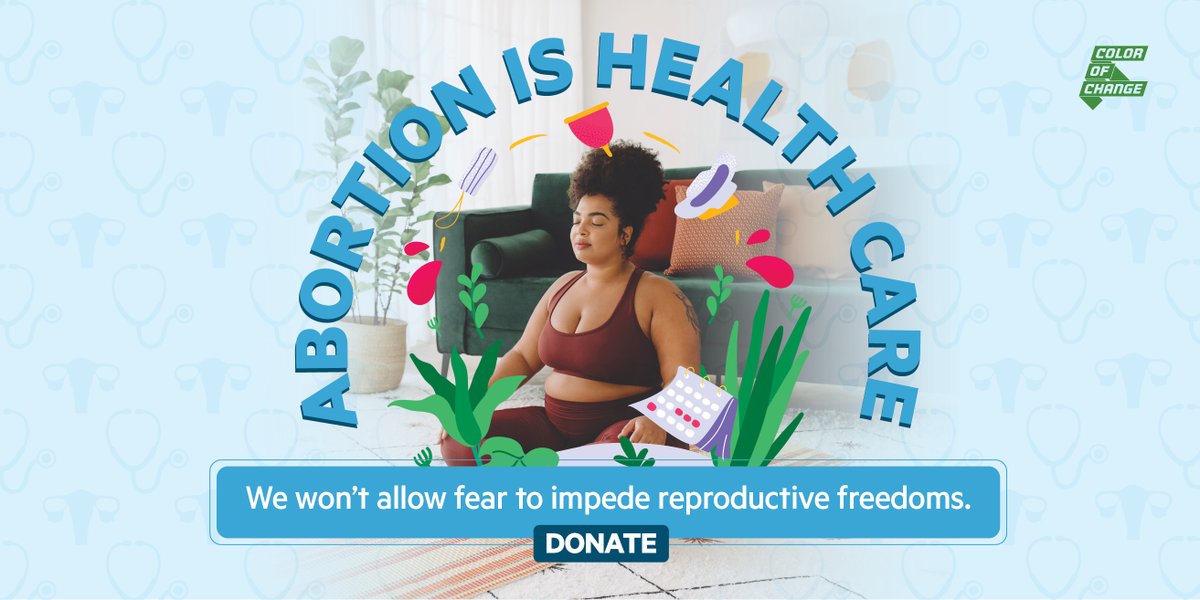 ColorOfChange's tweet photo. Our reproductive freedoms are at risk. Chip in to help power the fight for #LiberatedBodies. 

We're fight to protect the bodily autonomy and reproductive freedoms of Black people until justice is real. https://t.co/YUxjZSw6HE https://t.co/qRjwfSqHuk
