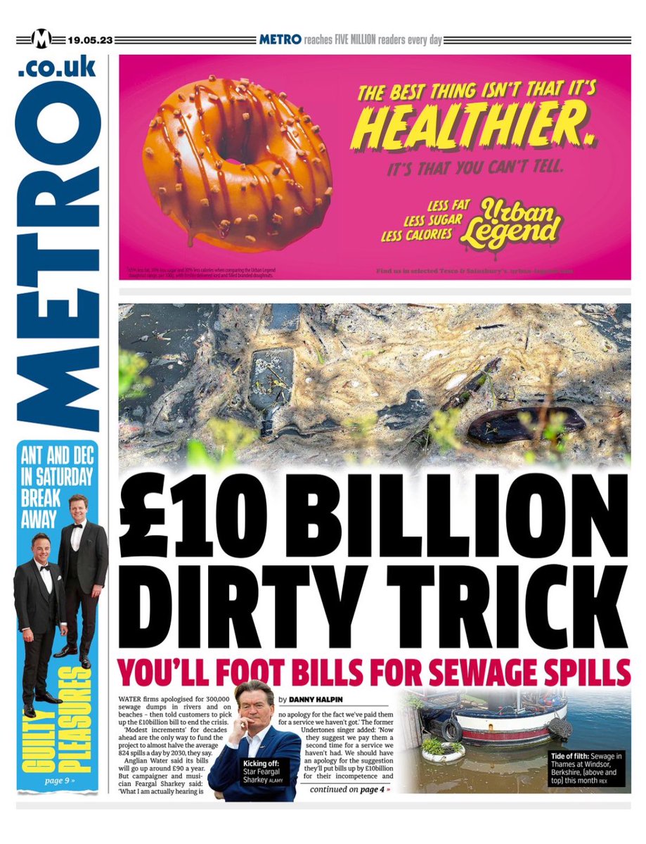 Here is Friday’s front page from the: 

#Metro UK 

#TomorrowsPapersToday #newspapers #stayinformed #currentevents #readallaboutit #news #journalism #dailynews #buyanewspaper 

£10 billion dirty trick