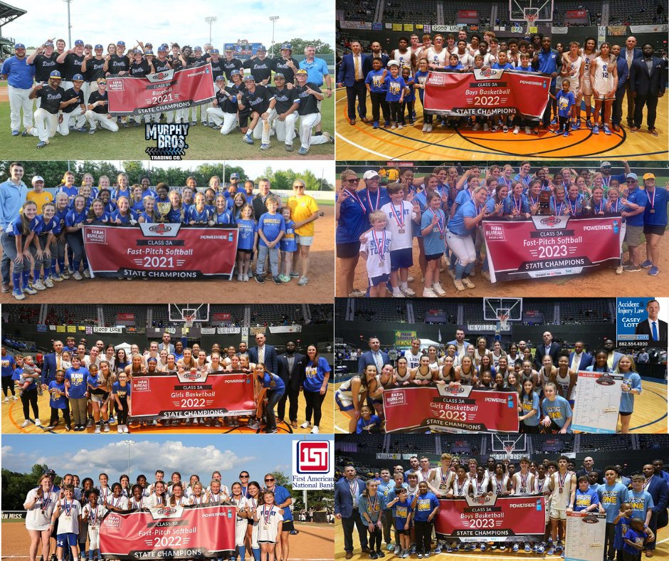 SocialSportsMs's tweet photo. The Big 5 Sports in Mississippi are universally considered to be Football, Boys Basketball, Girls Basketball, Baseball and Softball. Over the last 3 years in the Big 5, Booneville has ripped off a stretch unlike any I have seen: 8 titles including todays softball 3-peat. Unreal. https://t.co/hyO7QKmUlG