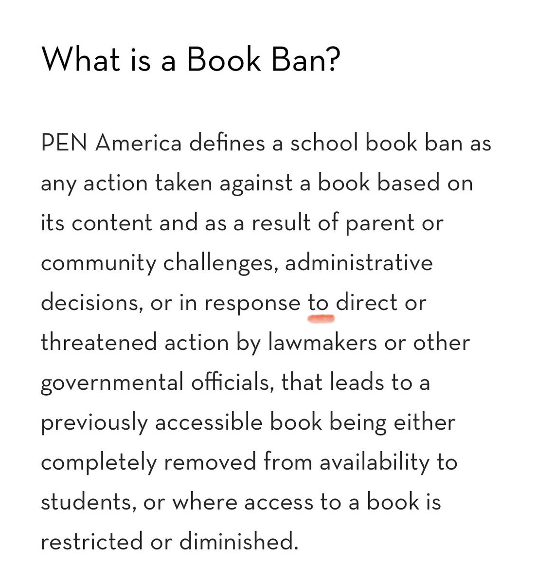 HistoryfromMrH's tweet image. Are you going to at least discuss how @PENamerica defines a “banned book” and how it fits with the dictionary definition of “banned” or is Greene’s dishonest attempt at cherry-picking enough to go on?