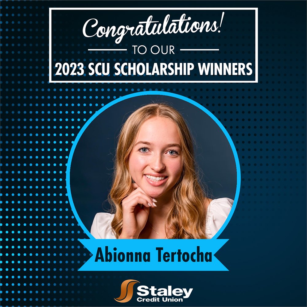 StaleyCU's tweet photo. Out of several great candidates, we'd like to send our congratulations to our three 2023 SCU Scholarship Winners.
$1,500 awarded to each: Abionna Tertocha, Madison Sapp, and Andrew Sheppard. #SCUCares https://t.co/akAoTOYoUK