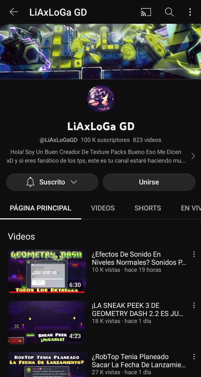 Felicidades a mi amigazo del alma <a href="/LiAxLoGaGD/">LiAxLoGa</a> por haber llegado a 100k 🎉 Orgulloso de conocerte desde hace tantos años y verte lograr el éxito que te mereces! 🥳