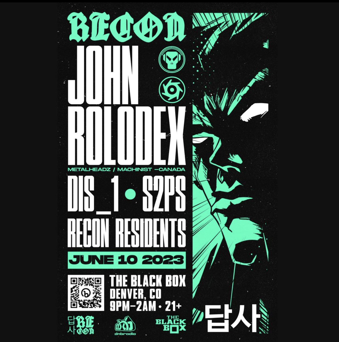 Prepare for an exceptional evening of drum and bass as we welcome back the esteemed Canadian DNB maestro and @MachinistMusic boss, @john_rolodex ! ! @ReconDNB @subdotmission 

#denverevents #denvermusic #denverart