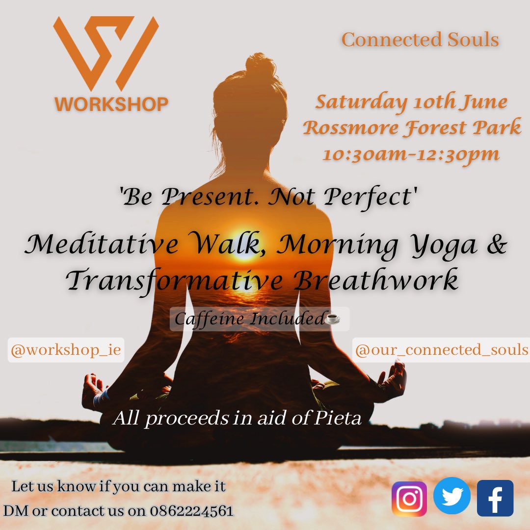 Join us for a morning of mindfulness in the surrounds of Rossmore Forest Park, Monaghan. 

As it’s mental health week, all proceeds from the event will be in aid of Pieta. 

#mentalhealth #MentalHealthAwareness #MentalHealthAwarenessWeek 
#SuicidePrevention 
#Mindfulness
