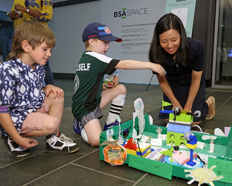 BostonSchools's tweet image. .@BostonSchools K2 students accepted @MayorWu’s invitation for proposals to make Boston a safer, fairer, and more- interesting place. @BSAAIA welcomed families, BPS and city staff Saturday to celebrate the student architects and see their proposals on display.