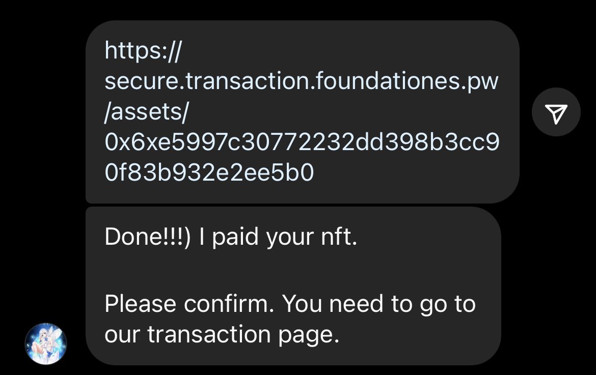 It looks like Somebody trying to scam me