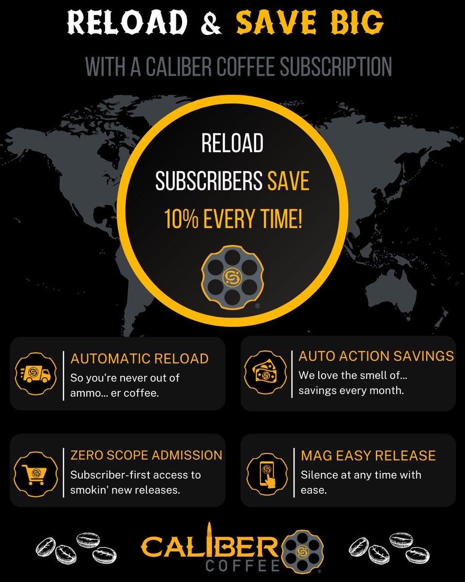 Save money AND have #CaliberCoffee delivered to your door? That's a win-win. Join our #coffee subscription today! ☕ ☕ ☕ #FreedomInEveryCup #AwakeNotWoke #CoffeeRevolution #VeteranOwned