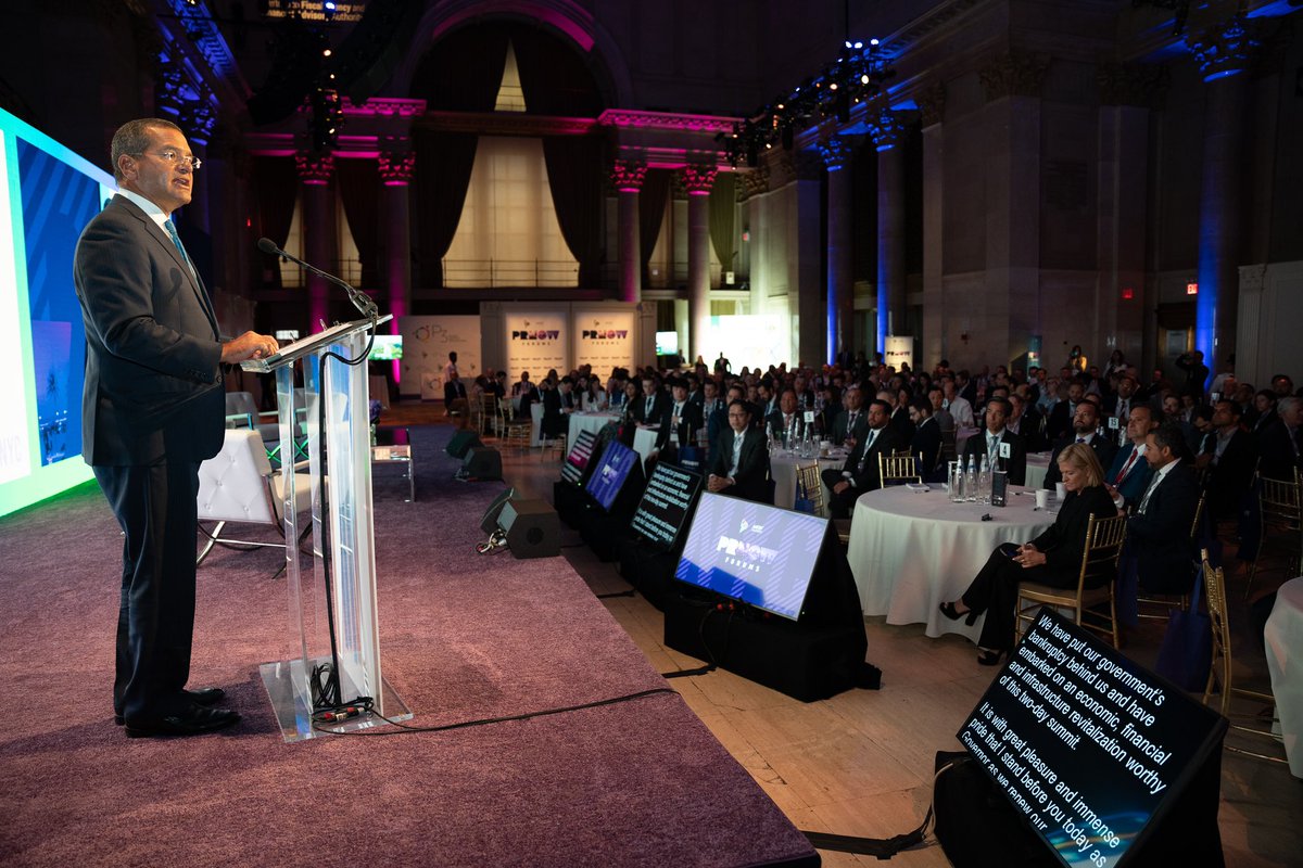 AAFAFPR's tweet photo. It's a packed house at the #PRNOW 2023 New York Forum, with the participation of @GovPierluisi, @GovKathyHochul and @prsecestado, among many others. Interest about Puerto Rico's ongoing recovery remains sky high. #RestoringGrowth https://t.co/mxGkEMcaJU
