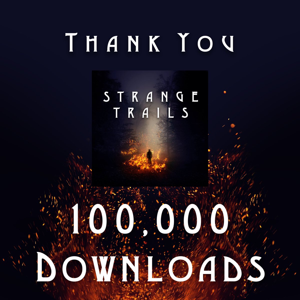 Strange_Trails's tweet photo. 100,000 Downloads. Insane. Thank you so much for listening. https://t.co/lfe83npnoc