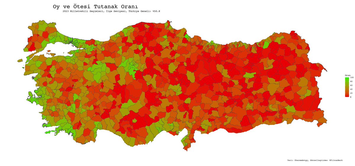 FilcanBerk's tweet photo. Daha önce söz verdiğim gibi ilçe seviyesi haritalar: https://t.co/OsZUMR1lPS