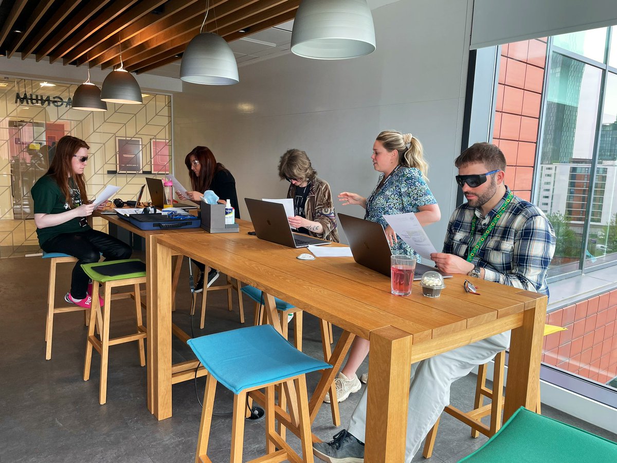 nat_crook's tweet photo. It's Global Accessibility Awareness Day! To celebrate we ran another workshop with colleagues to build empathy and understanding. Our sessions cover Hearing, Motor, and Vision disabilities as well as Neurodiversity. By raising awareness we hope to build better services. #GAAD https://t.co/hW9gTAFyzq