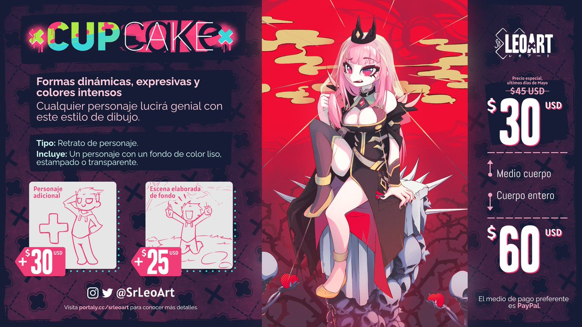 SrLeoArt's tweet photo. Jelly Doodles, Cupcake, Pudding y Souffle, son postres pero también el nombre de mis comisiones, las cuales están abiertas a partir de ahora. ✨

Mis hojas de precios a continuación~ 
Pueden visitar https://t.co/WKQcbuxque para más detalles y mis redes sociales.

Vamo a dibujar🖍️ https://t.co/ZHajqw75YR