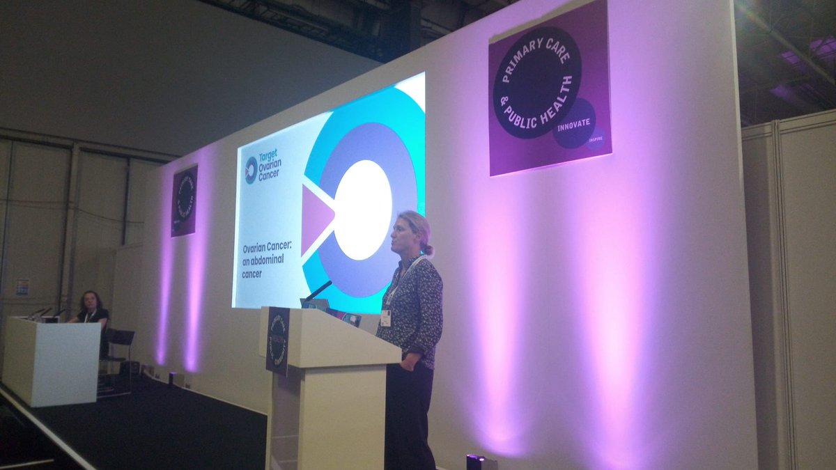 TargetOvarian's tweet image. “According to Pathfinder 2022, 46% of GPs believe that symptoms of ovarian cancer only present in late stages of the disease.”

Dr Barber (@vickster66) speaking today at #PCPH2023. By working together, we can change these perceptions and change the course of this disease.