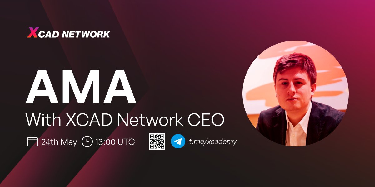 XcademyOfficial's tweet photo. There's been a lot going on within the XCAD ecosystem in the past few weeks, so we thought it’d be a good time to do an AMA.

Join our AMA with @Oly245 

When: May 24th, 1pm UTC
Where: https://t.co/LfIdttdW1B

Submit questions here: https://t.co/hOmK5GMtSK https://t.co/o3Iuw7Hl30