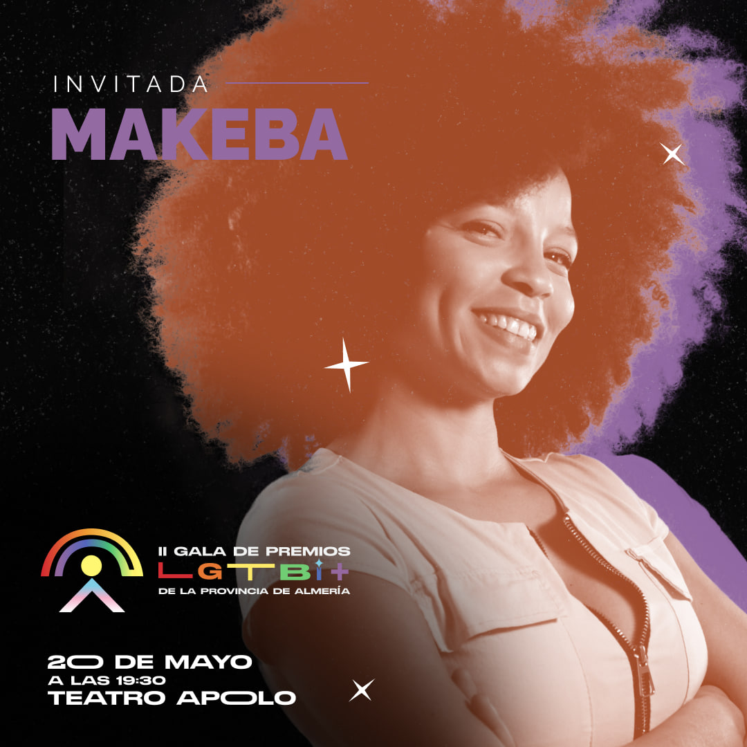 Y llega el turno de Makeba, quién traerá humor al teatro!!

#PremiosLGBTIAlmeria #LGBTI #Almería