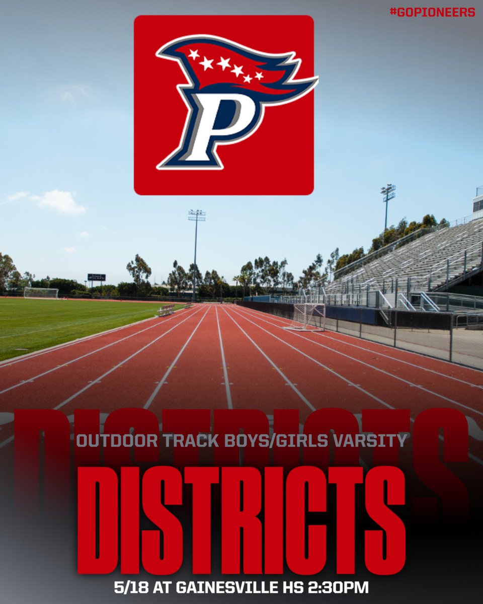 District Track Meet Day#2 at Gainesville HS 2:30pm
Go Pioneers!